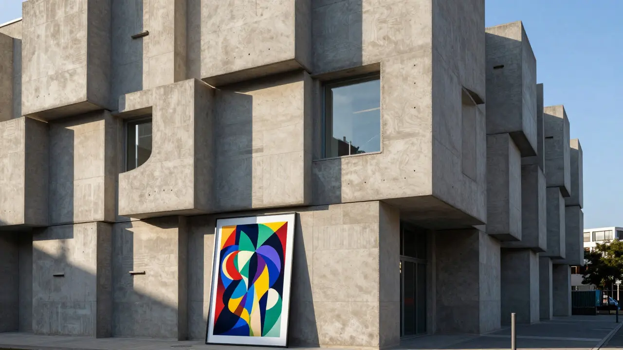Modern angular architecture reflecting Cubist geometric principles